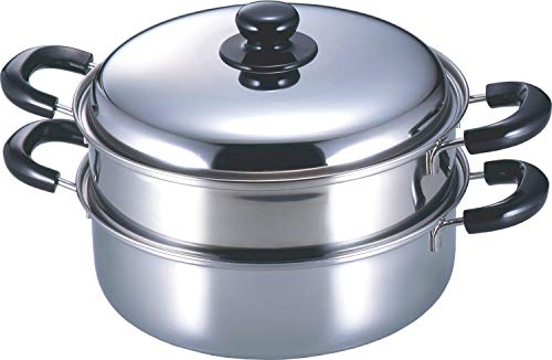 Shimomura Kohan Made in Japan Steamer 26cm Two-stage steamer Pot IH compatible Stainless steel 21436