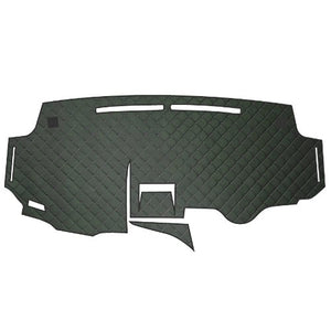 BMS S-SQUARE#50 Dashboard Mat, Dik Leather, Black, White Stitching, LDM-T32-BK-MSWH [TOYOTA WISH H21/04 ~ ZGE20 Series]