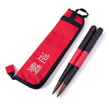 Maibachi for Taiko no Tatsujin Drumsticks Institute, Taper, Triple Roll, Black Walnut Carbide Wood, Resilience Power, Black Red Black (Red Case)