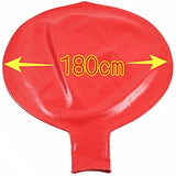 Ms.0 Latex Giant Balloons, Giant Balloons, Approx. 70.9 inches (180 cm), Street Performance, Events, Birthdays, Weddings, Parties, Experiments (Red)