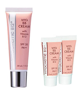 Vita BB Cream 30mL SPF30 PA++ with Cyanocobalamin [5mL sample + Vita cream MAX 15mL travel size included]