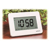 GRUS GRS201 Table Clock, Large Screen, Loud Timer, White