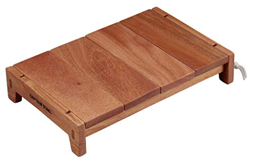 CAPTAIN STAG UP-2652 Wooden Table, Cutting Board, Cutting Board, Compact Roll Table, 2-way, Width 11.4 x Height 2.0 inches (29 x 19 x 5 cm), Storage Bag Included