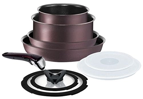 T-fal Frying Pan Set Ingenio Neo IH Burgundy Excellence Set 9 IH Compatible Titanium Excellence L66692