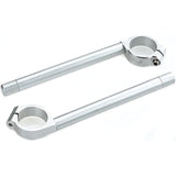 Robby Moto Engineering Aluminum Separate handle standard model Clamp 46mm Diameter Handle drooping angle 5 degrees Silver
