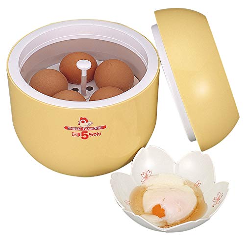 Ernest A-16021 Hot Spring Egg Maker, Just Pour Hot Water Cold and Heat Retention Function (Tamamama5-chan), A Favorite Brand By Major Restaurants