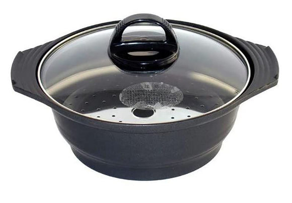 Sugiyama Metal KS-2789 Pot, Steamer, 9.8 inches (25 cm) with Grate Plate