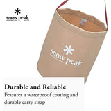 Snow Peak Camping Bucket, 9.5 x 10.5-Inch, Beige