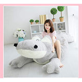 HYAKURI Plush Doll, Extra Large, Crocodile, Bear, Animal, Body Pillow, Celebration, Fluffy, 90.6 inches (230 cm), Gray