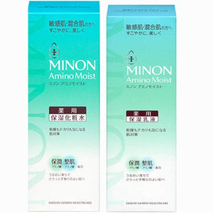 [Lotion + Emulsion] Minon Amino Moist Medicated Acne Care Lotion 150ml (4987107624871) + Milk 100g (4987107624925)