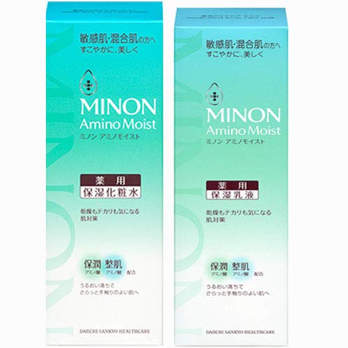 [Lotion + Emulsion] Minon Amino Moist Medicated Acne Care Lotion 150ml (4987107624871) + Milk 100g (4987107624925)