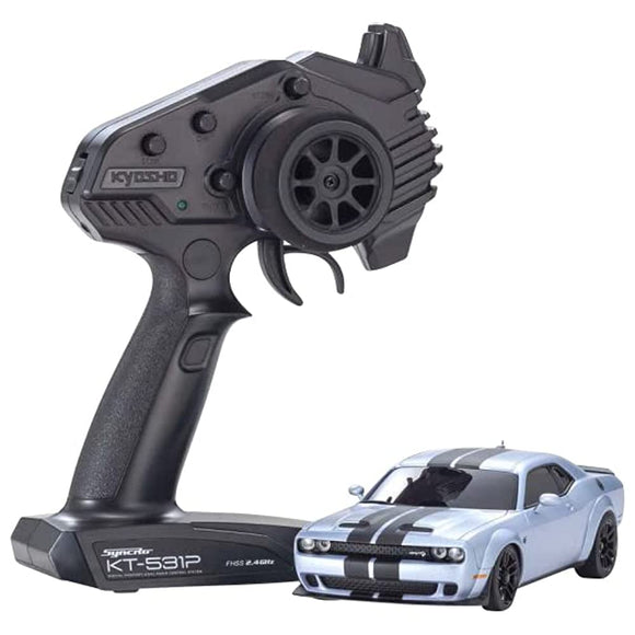 Kyosho 32621S Minute AWD Dodge Challenger SRT Hellcat Red Eye Triple Nickel Electric Radio Control