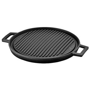 LAVA Reversible Grill Round 28cm ECO Black IH Compatible Cast Iron Enamel LV28GD Lava