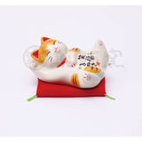 Yakushigama 7816 Nishiki Daifuku Maneki Cat Display Set, Increased Luck, Feng Shui, Figurine, Interior, Cat, Size: Height 1.2 inches (3 cm) Each