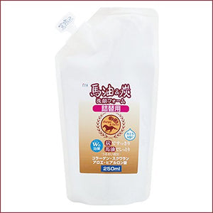 Horse oil & charcoal cleansing foam refill 250mL