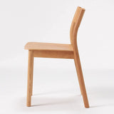 MUJI 76606475 Oak Wood Dining Chair, R Width 19.3 x Depth 18.7 x Height 29.7 inches (49 x 47.5 x 75.5 cm)