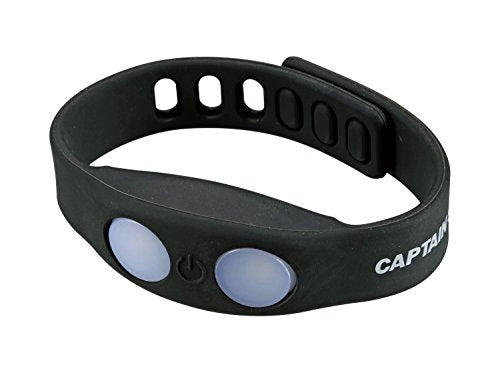 Captain Stag UK-4022 LED Light Bracelet for Running, Jogging, Walking, Black