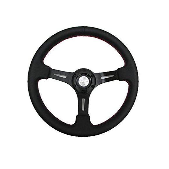 Fortune D1 SPEC DEEP60 DEEP CONE STEERING 34.5 Pie Red Stitch DSC-60345RE