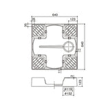 SANUKI PWH-640 Washing Machine Leak Prevention Pan, Resin, Compatible with Drum Types, 25.2 x 25.2 inches (640 x 640 mm)