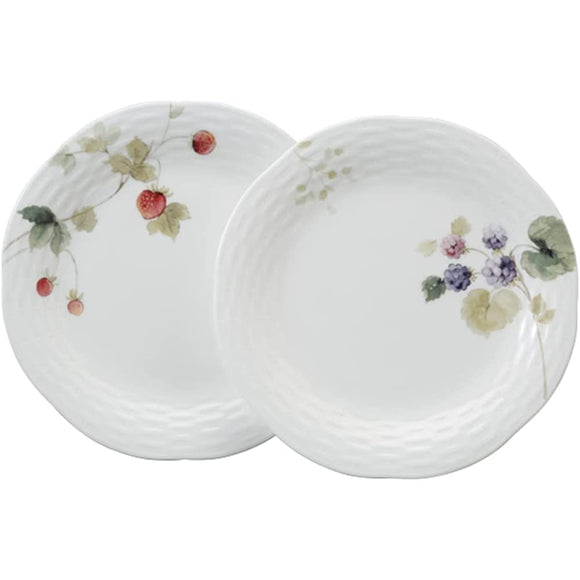 Narumi 96011-23066P Lucy Garden Plate Pair Set, 7.9 inches (20 cm)