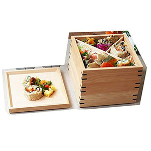 Wooden 3-Tier Box Ultra Mix 3-Tier Box (Durable and Water Resistant), For 2 to 3 People, Natural