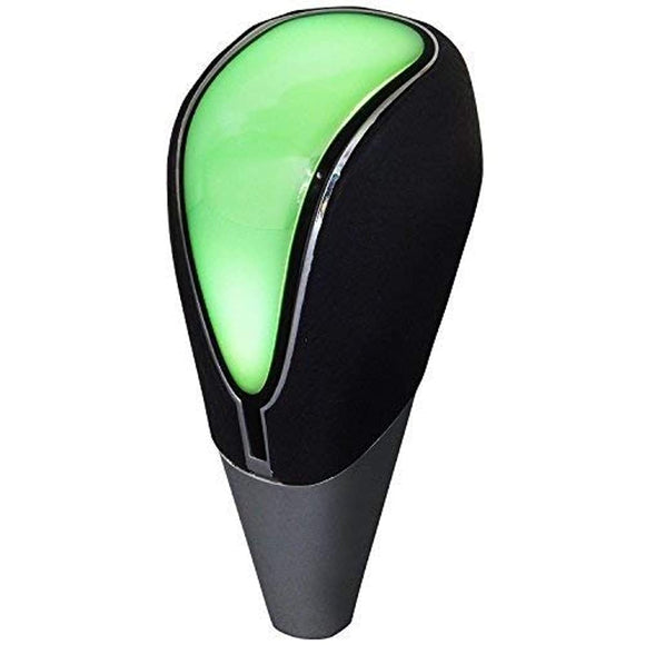 K-PARTS KL-1208 LED Shift Knob, Illumination, 7 Colors, Illumination, Touch Sensor, Black Leather, Universal Type