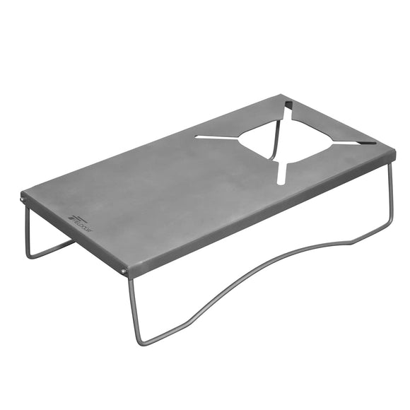 FIELDOOR Titanium heat shield table Lightweight solo table Cooking plate heat insulation plate One burner compact storage solo camp touring ST-310 CB-JCB compatible single burners