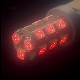 VALENTI T20W-R1854-1 Jewel Led Bulb, High Brightness 18 LED (3-chip SMD), T20 Double (W3 X 16Q), Red, Quantity: 2