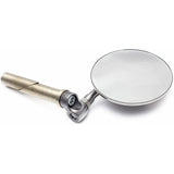 MOTOR ROCK JCMA Mirror Bar End, φ3.9 inches (100 mm), Hairline, 4. Nickel/Brass (Nickel Tag/Brass Rivet) MR-HC068H