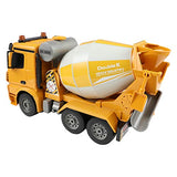 DoubleE RC Car for Kids, Officially Licensed Benz Mixer Truck Mixer Max Side 15.0 inches (38 cm), 120 Yellow