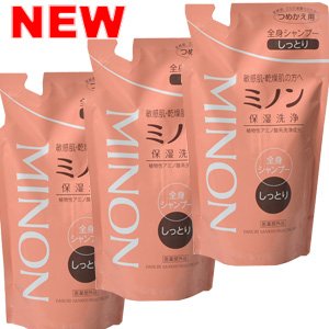 [Daiichi Sankyo Healthcare] Minon whole body shampoo moist type refill 380ml x 3 pieces