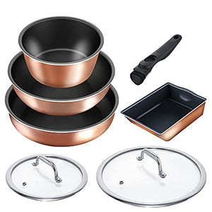 Iris Ohyama Frying Pan 7-piece set Deep frying pan