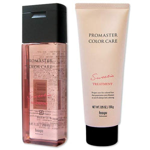 Set sale hoyu Hoyu Promaster color care Sweetia shampoo 250ml × treatment 200g set