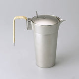 Nosaku 600190 Chirori with Lid, Made in Japan, H 6.7 inches (17.0 cm), W 6.3 inches (16.0 cm), D 3.2 inches (8.2 cm), Approx. 12.2 fl oz (360 cc), Case Included, 100% Tin