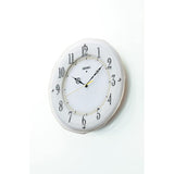 Seiko Clock KX269W Wall Clock, Radio, White, 13.4 x 13.4 x 1.8 inches (340 x 340 x 45 mm)