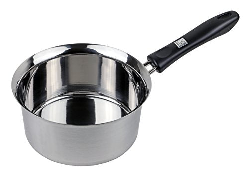 Pearl Metal Snow Flat Pot 16cm IH Compatible Stainless Steel Pot Made in Japan Made in Japan HB-1887