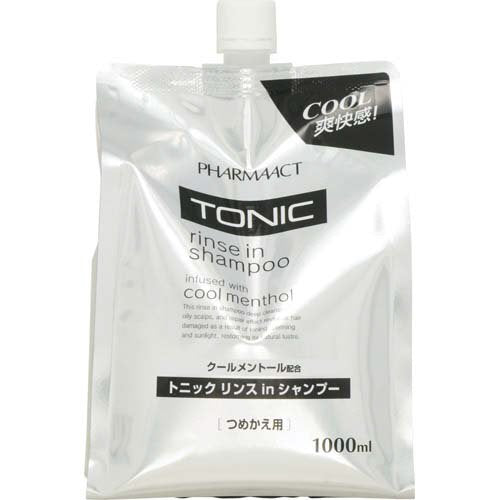 Pharma Act Cool Tonic Rinse In Shampoo Spout Refill 1000ml