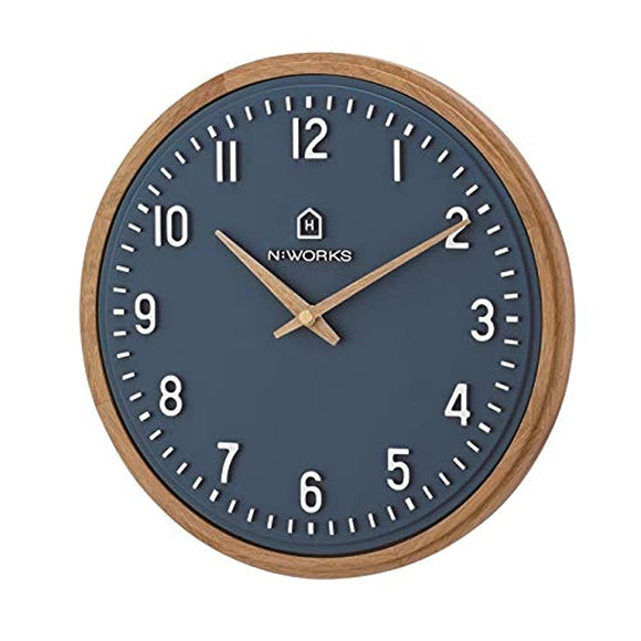 INTERFORM INC. CL-4072 Interform Wall Clock, Ekolu, Simple, Interior, Scandinavian, Easy to Read Natural Interior