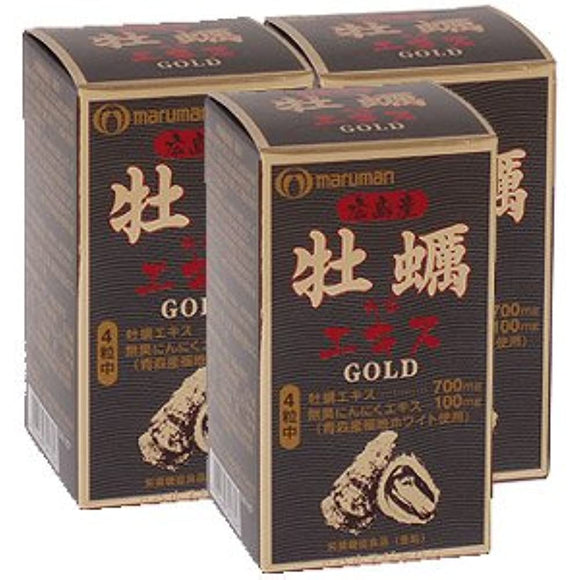 Maruman Hiroshima Oyster Extract Gold, 120 Tablets x 3 Piece Set, Oysters