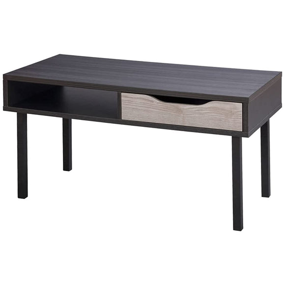Iris Ohyama Desk Desk Table Living Table Wood Center Table WCT-800 BlackAsh Gray