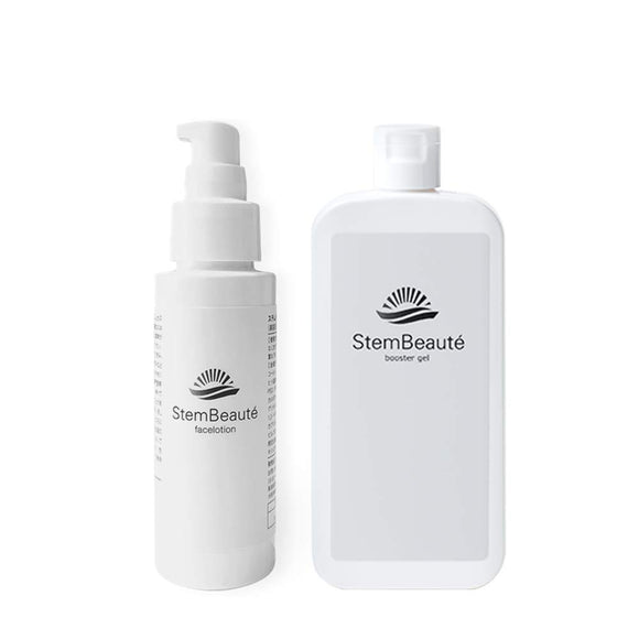 StemBeaute Face Lotion 80ml & Booster Gel Set All-in-one Gel Essence Human Stem Cell Aging Culture Lotion