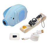Hi-Tech Helway HWC55-BL Mini Kids Camera, Elephant, Blue