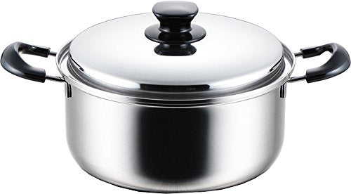 Yoshikawa Made in Japan Two-handed pan 24cm IH compatible Three-layer steel Silver Blanche SJ1936