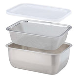 Shimomura Planning 39523 Tsubamanjo Butt, Yogurt, Drainer, Storage Container, Made in Japan, Stainless Steel, 1 Pack (15.9 oz (450 g), Easy Health, Tofu, Vegetables