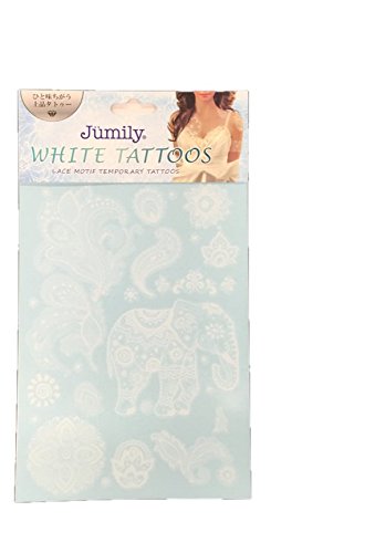 Jumilee White Tattoo Sticker 01