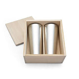 Nosaku Beer Cup - Large Set of 2 (In Paulownia Box) e00127