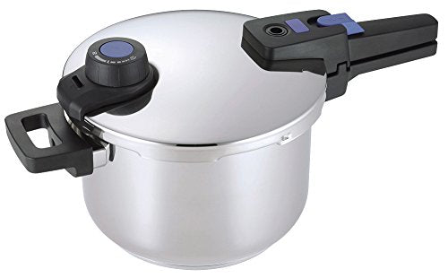 Pearl Metal Pressure Cooker Stainless 5.0L IH Compatible 3-Layer Bottom Switchable Premium Quick Eco HB-3295