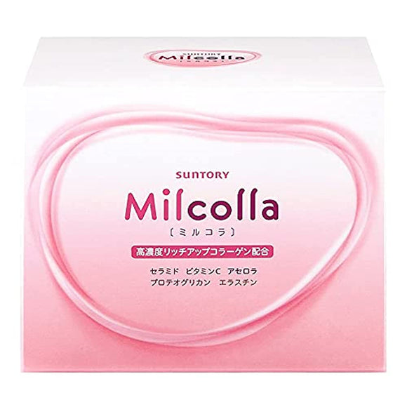 Suntory Wellness Official Suntory Milcolla Collagen Milk Ceramide Vitamin C Acerola 30 Packets / About 30 Days