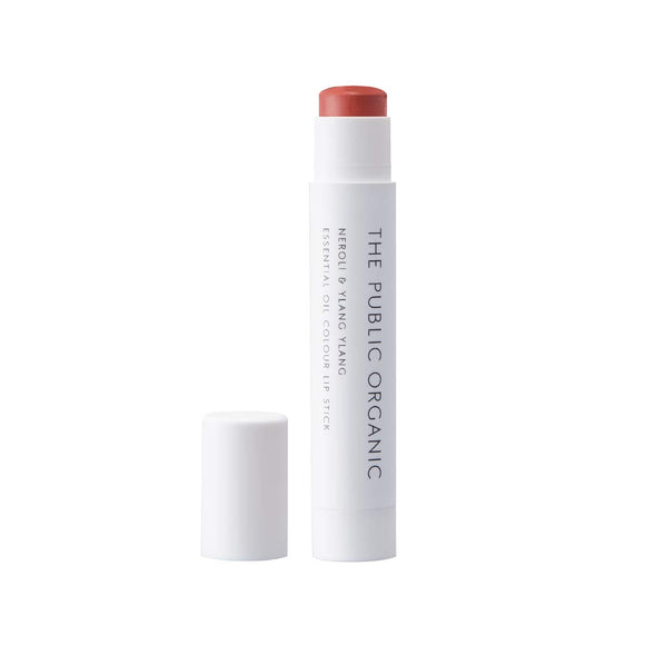 The Public Organic Essential Oil Color Lip [Organic Certified] 100% Naturally Derived 3.5g (Graceful Pink) Colored Lip Lip Balm Made in Japan