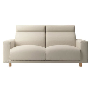 MUJI 82583809 212:2.5 Seater Cover Beige Washed Cotton Canvas Sofa Body 2.5 Seater Feather Pocket Coil for High Back